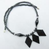 18inch Hematite Pendant Beads Necklace